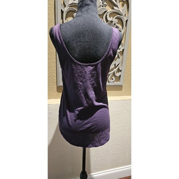 Express Purple Small Sequin Embellished Tank Top With Geometric Design - Picture 2 of 5